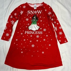 Girls Snow Princess Nightgown - Ruby - Sz Medium 7/8, Children’s Place